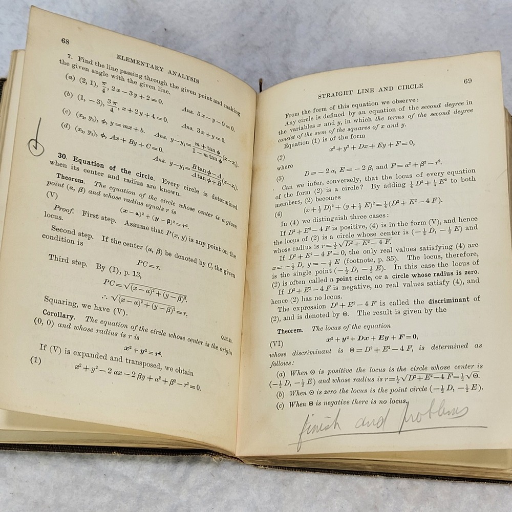 1910 Elementary Analysis Smith Granville Math Book John Kremer Jr - Picture 10 of 16